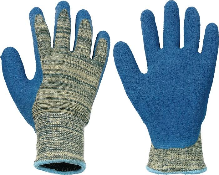 Gant de protection contre les coupures Sharpflex Latex taille 9 gris/bleu EN 388, EN 407 catégorie EPI II para-amide/fil composite ac latex crêpé 10 paires HONEYWELL_0