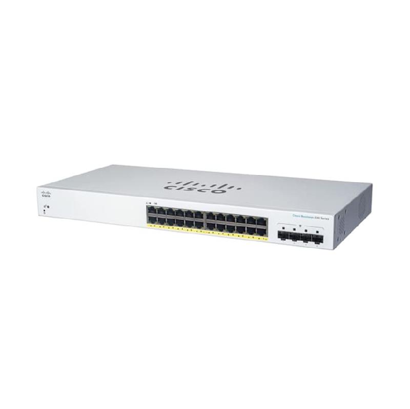 Cisco CBS220-24FP-4G Géré L2 Gigabit Ethernet (10/100/1000) Connexion Ethernet, supportant l'alimentation via ce port (PoE) Blanc_0
