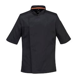 Portwest - Veste de cuisine manches courtes en tissu aéré Noir Taille XL - XL noir 5036108323425_0