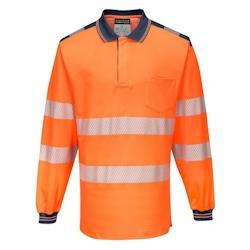 Portwest - Polo manches longues PW3 HV Orange / Bleu Marine Taille 2XL - XXL 5036108303533_0