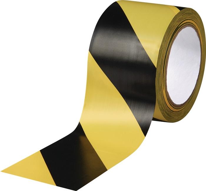 Ruban de marquage de sol Easy Tape PVC noir/jaune longueur 33 m largeur 75 mm rouleau ROCOL_0