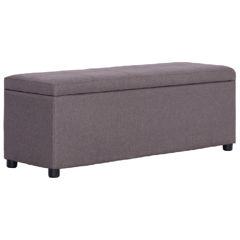 BANC BANQUETTE AVEC COMPARTIMENT DE RANGEMENT 116 CM TAUPE POLYESTER 02_0010953_0