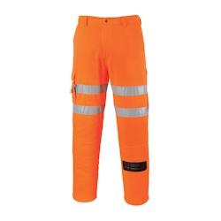 Portwest - Pantalon de travail haute visibilité orange RAIL COMBAT RIS Orange Taille L - L orange RT46ORRL_0