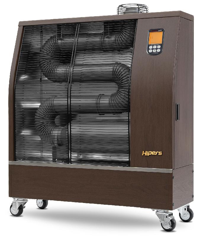 Chauffage professionnel radiant infrarouge mobile fioul 10,4kW en bois silencieux sans lumière Hipers WDP35IW_0