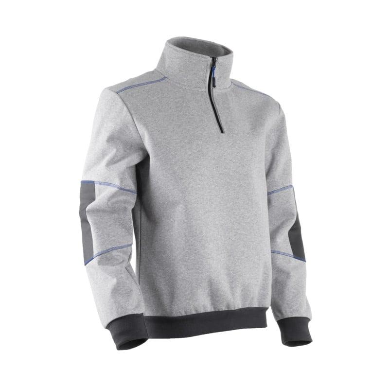 Sweat - ORCKA - Molleton 70% CO/30% PES + TPU membrane + Micromink 520g/m2 - Gris chiné clair - COVERGUARD | 5ORC550_0