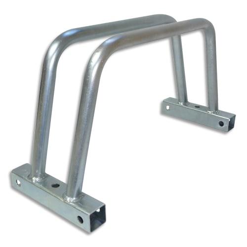 Viso rack à vélos unitaire modulable en acier zingué gris, fixations inclus - dim : l40 x h22 x p15 cm_0