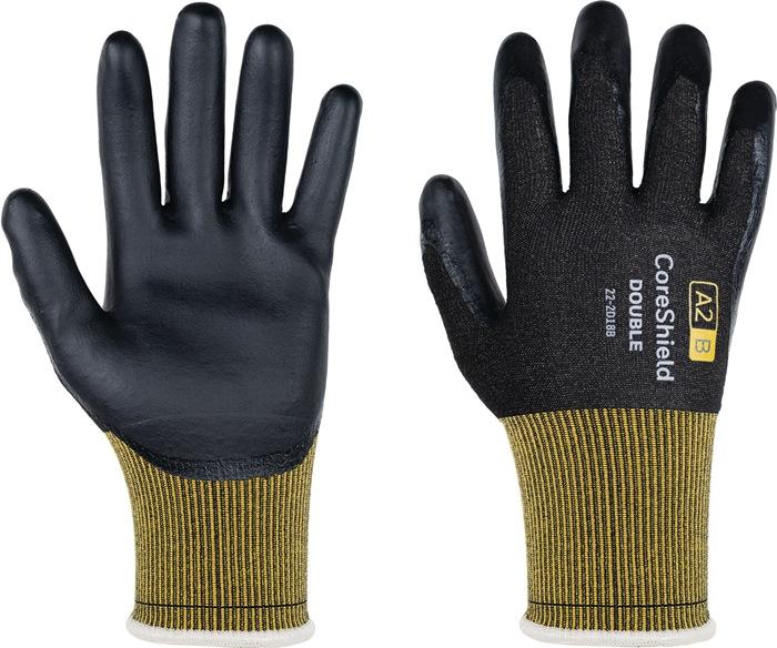 Gant de protection contre les coupures CoreShield Double 22-2D18B taille 7/S noir/jaune catégorie EPI II EN 388 / EN 407 / EN 420 HONEYWELL_0