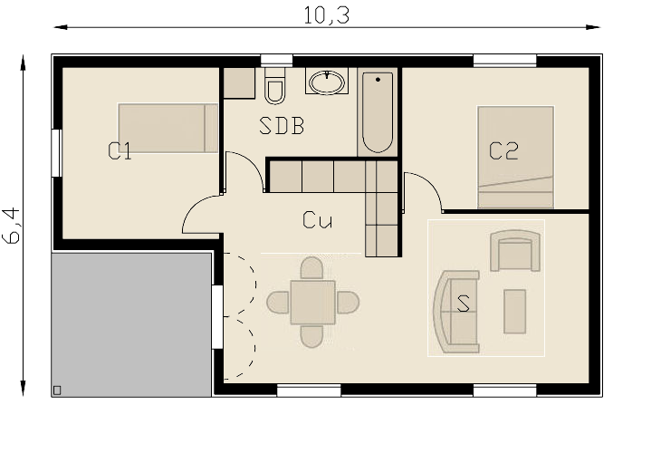 Maison à ossature en bois clé en main