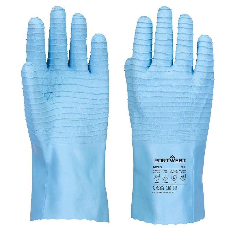 Paires de gants CE coton latex, alimentaire DF Chem B - GCTLTBL-PW03/REU_0