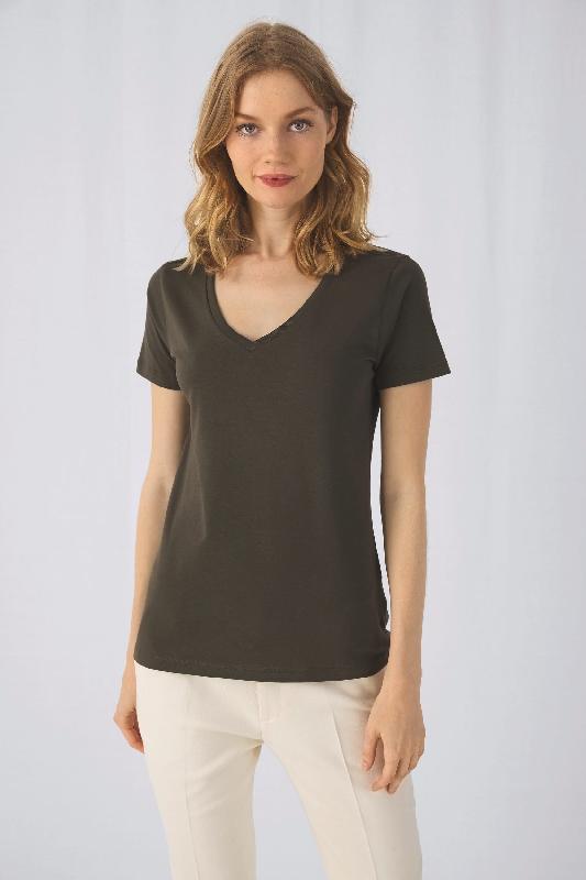 T-shirt Organic Inspire col V Femme -  Réf: CGTW045_0