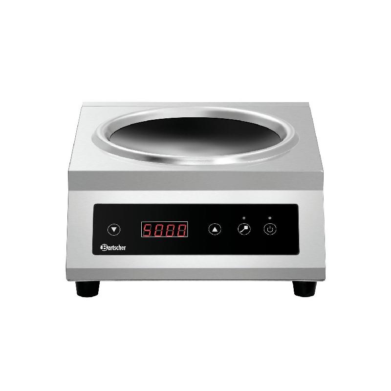 Wok inox à induction numérique (Ø)280 mm, 5000 W, 400 V - TRI_0