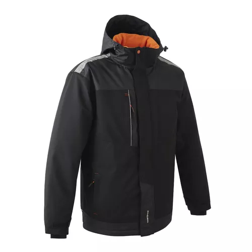 Parka - 94% PES/6% EA + TPU membrane + Matelassage 120g/m2 + Doublure polaire 140g/m2- Noir/Citrouille - Référence : 5TAM310_0