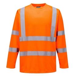 Portwest - Tee-shirt manches longues en tissu respirant et léger HV Orange Taille L - L 5036108275007_0