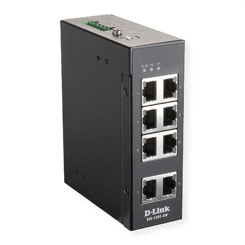 D-Link DIS-100E-8W commutateur réseau Non-géré L2 Fast Ethernet (10/100) Noir_0