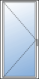 Porte Fenêtre Mixte Bois / Alu 1 Vantail Tirant Gauche Ouvrant à la Française Sur Mesure Référence: Porte Fen Mixte 1 vtl gauche_0