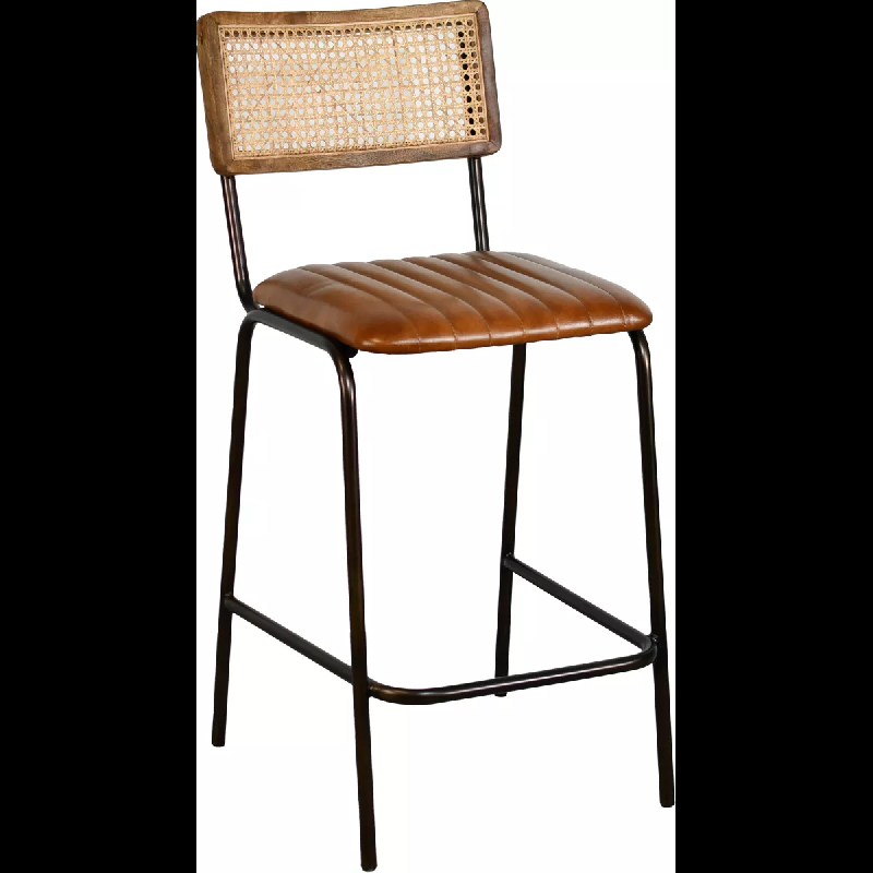 Tabouret FARINO 66 - Acier et Cuir - Intérieur - Référence 0061VIN00000000011_0