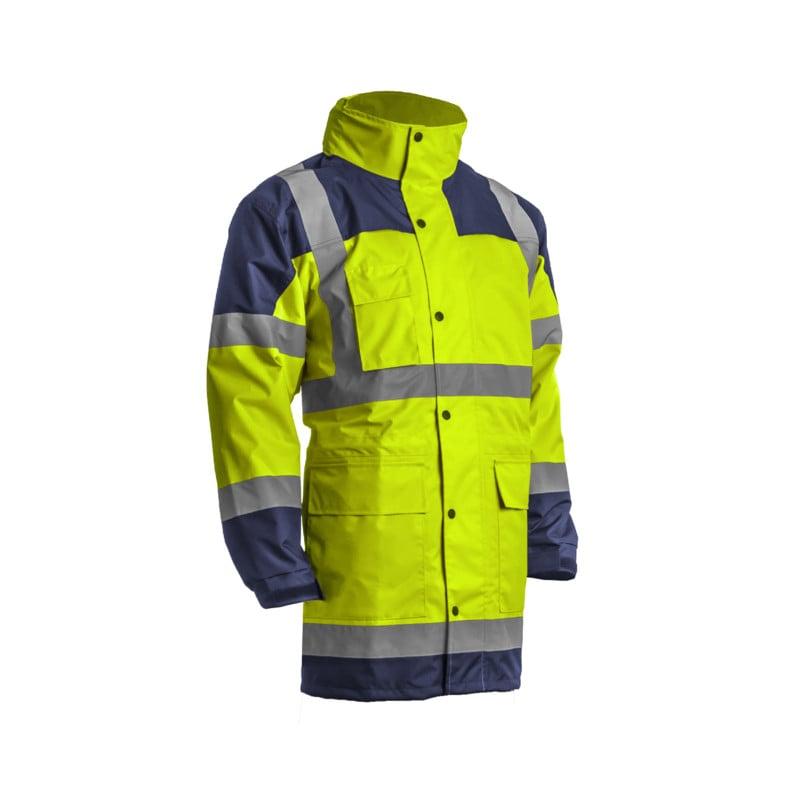 Parka de pluie - HYDRA - 300D Oxford 100% PES enduit PU + Doublure mesh - Jaune HV/Marine - COVERGUARD | 5HYJ16_0