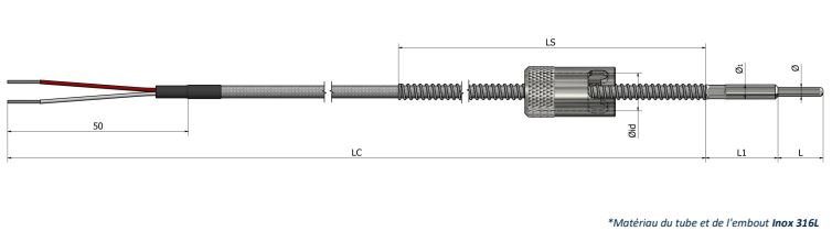 Thermistance de surface Baïonnette  - HS31_0