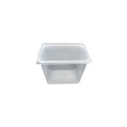 Barquette 1000 cc en plastique PP micro-ondable avec couvercle séparé par 300 - transparent plastique polypropylène ECO1000X300_0