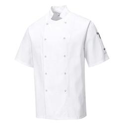 Portwest - Veste de cuisine manches courtes CUMBRIA Blanc Taille 4XL - XXXXL blanc 5036108286126_0