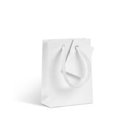 Sac luxe Natural White poignées papier 8,1+3,3x10,8cm par 200 - Gimex - blanc 3700481688281_0