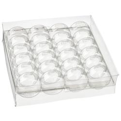 SOLIA Calage 24 macarons transparent - par 192 pièces - transparent plastique PP10050_0