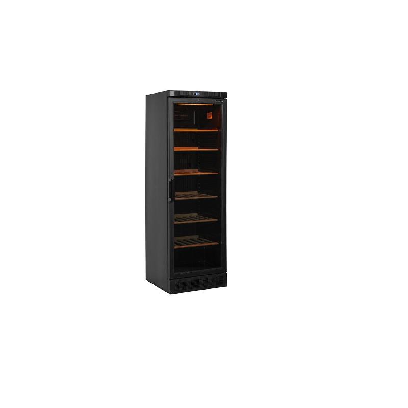 Cave à vin 350 Litres PRO, 1 porte vitrée, noire, sur roulettes, 180 W, 220 V - MONO_0