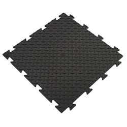 Dalle PVC Clipsable 50x50 cm Sol Antidérapant - Revêtement de sol Garage, Atelier P50CR Art Plast - noir plastique polypropylène ZA1975_0