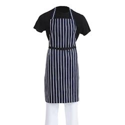 Whites Chefs Clothing Tablier bavette Whites rayé marine et blanc - A530_0