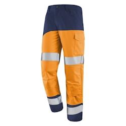 Cepovett - Pantalon avec poches genoux Fluo SAFE XP Orange / Bleu Marine Taille M - M 3603624553463_0