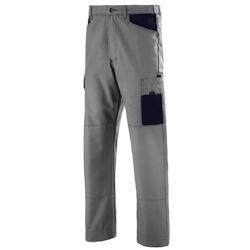 Cepovett - Pantalon de travail Polyester majoritaire FACITY Gris / Bleu Foncé Taille XS - XS gris 3184376507589_0