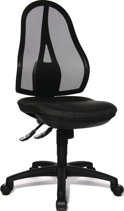 Chaise de bureau pivotante avec technique de synchr. Ponctuelle anthracite 430-510 mm sans accoudoirs capacité charge 110 kg TOPSTAR_0