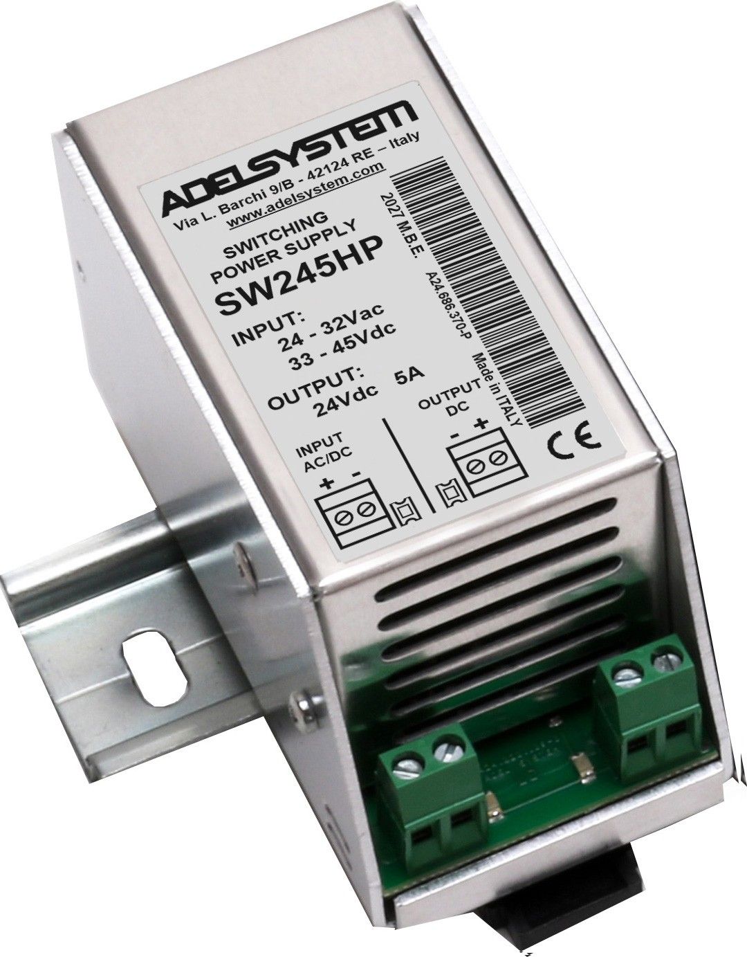 Convertisseur de tension rail DIN AC-DC / DC 24V - 5A - SW245HP_0