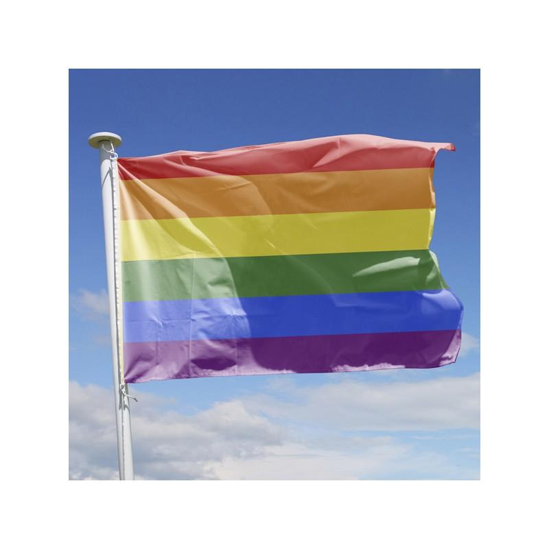 Drapeau LGBTQ+ - Pavillon Arc-en-Ciel multicolore imprimé_0