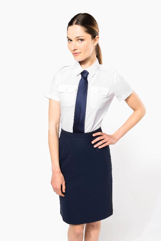 Chemise pilote manches courtes femme -  Réf: K504_0