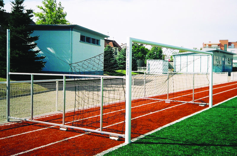 Buts de Football 6m x 2.10m Rabattables - Façades Alu Peint Ovoïdes - Ref : 72048APBIS_0