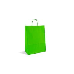 Déstockage // Sac papier vert anis 32+12x40 cm - Vendu par 250 - 3701648601402_0