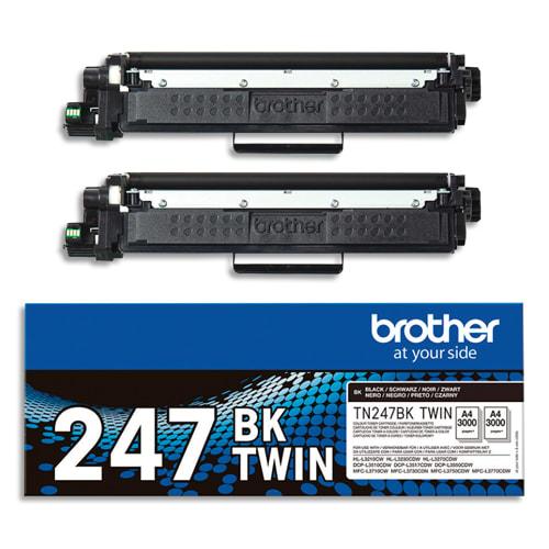 Brother pack de 2 cartouches toner noir tn247bktwin_0