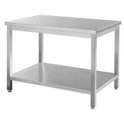 METRO Professional Table de travail GWTS4147, acier inoxydable, 140 x 70 x 85 cm, argenté - inox 4337255710382_0