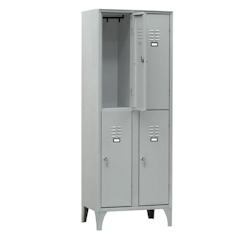 Armoire Vestiaire Multicases 2 Colonnes 4 Cases - L2G - 0685071012130_0