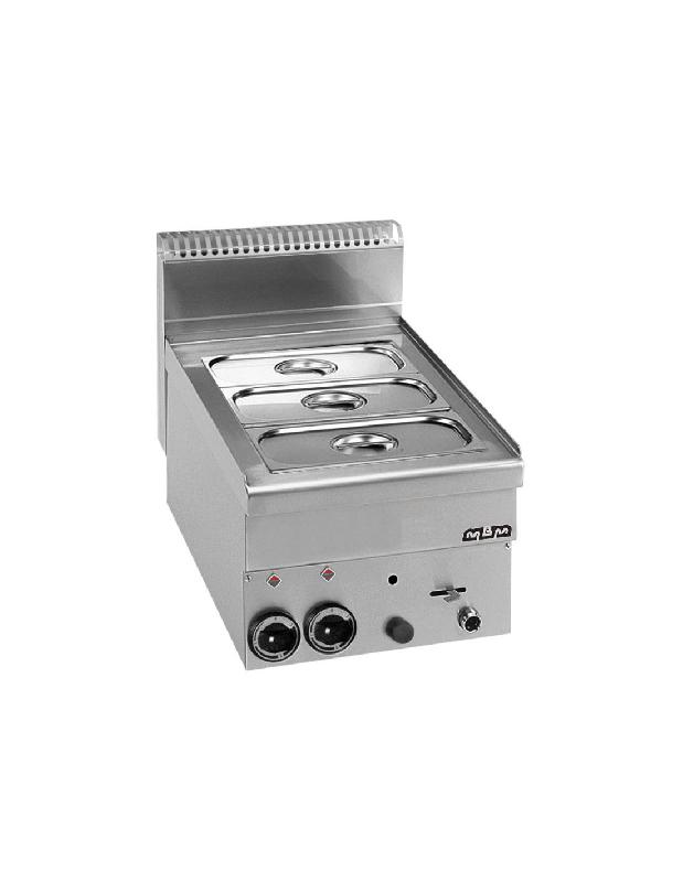 Bain marie gaz à poser MBM - Référence GBM46 - Cuve inox pour bac dimensions GN 1/1 - Fabrication en acier inoxydable_0