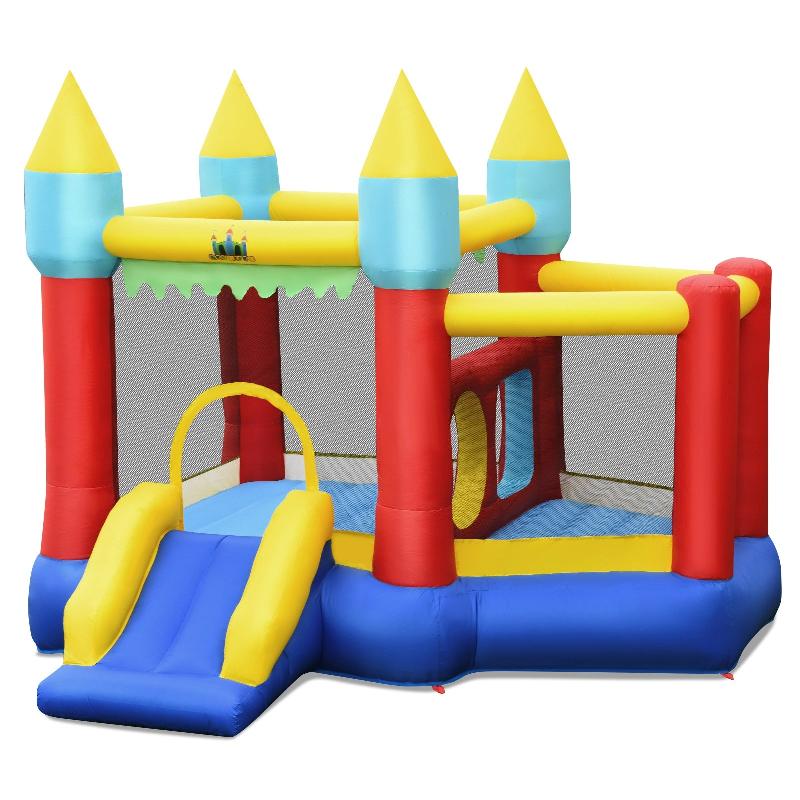 CHÂTEAU GONFLABLE POUR 3 ENFANTS AVEC TOBOGGAN 100 BALLES CHARGE 135KG SOUFFLEUR NON-INCLUS 20_0008281_0