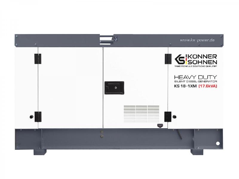 Groupe électrogène industriel diesel monophasé 17,6 kVA insonorisé AVR+DE - KÖNNER & SÖHNEN - 18-1XM_0