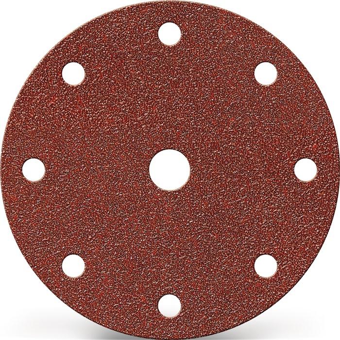 Disque abrasif Adhésif GLS 1 150 mm granulation 240 pour bois/métal corindon nombre de trous 8 + 1 PROMAT_0