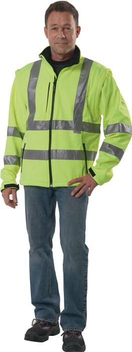 Veste softshell de signalisation taille L jaune 96 % PES / 4 % EL PREVENT_0