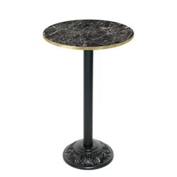 Restootab - Mange-debout style bistrot Ø60cm marbre noir chants laiton - noir TB-VRSFF-R60M-MB.NRBR-LAI_0