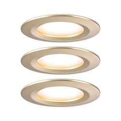 Paulmann Spot encastré LED Nova Coin   IP44 rond 78mm  Coin 3x6W 3x470lm 230V  2700K Doré mat 92405 - doré 92405_0