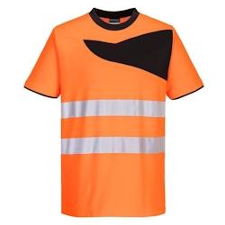 Portwest - Tee-shirt manches courtes haute visibilité PW2 Orange / Noir Taille L - L 5036108356218_0
