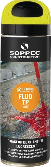 Traceur de chantier FLUO TP jaune fluo 500 ml bombe aérosol SOPPEC_0