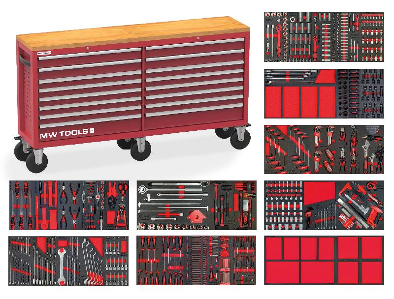 Servante d'atelier complète extra large MEGA XXL 729 outils MW Tools MWE799G5A_0